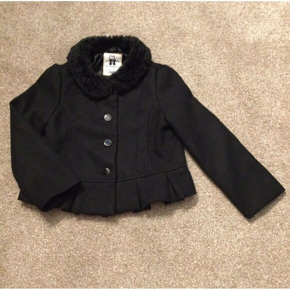 Gymboree Other - Sz 4 EUC GYMBOREE Black Pleated Peplum Coat Jacket